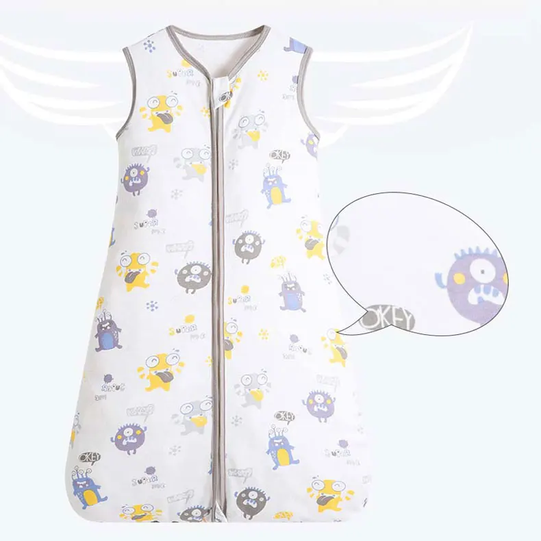 Spring & Autumn & Winter Baby Sleeping Bag For Girls Kids Split Leg Sleepsacks Children Cotton Pajamas Jumpsuit Bedding Set