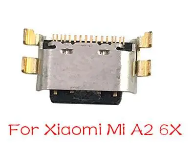 Mi A2 Mi 6X USB Jack Разъем для зарядки Порты и разъёмы для Xiaomi mi A1 A2 8 9 CC9E Max3 mi x 3 W красный mi Note 7 Pro Запасная часть - Цвет: Mi A2 Mi 6X