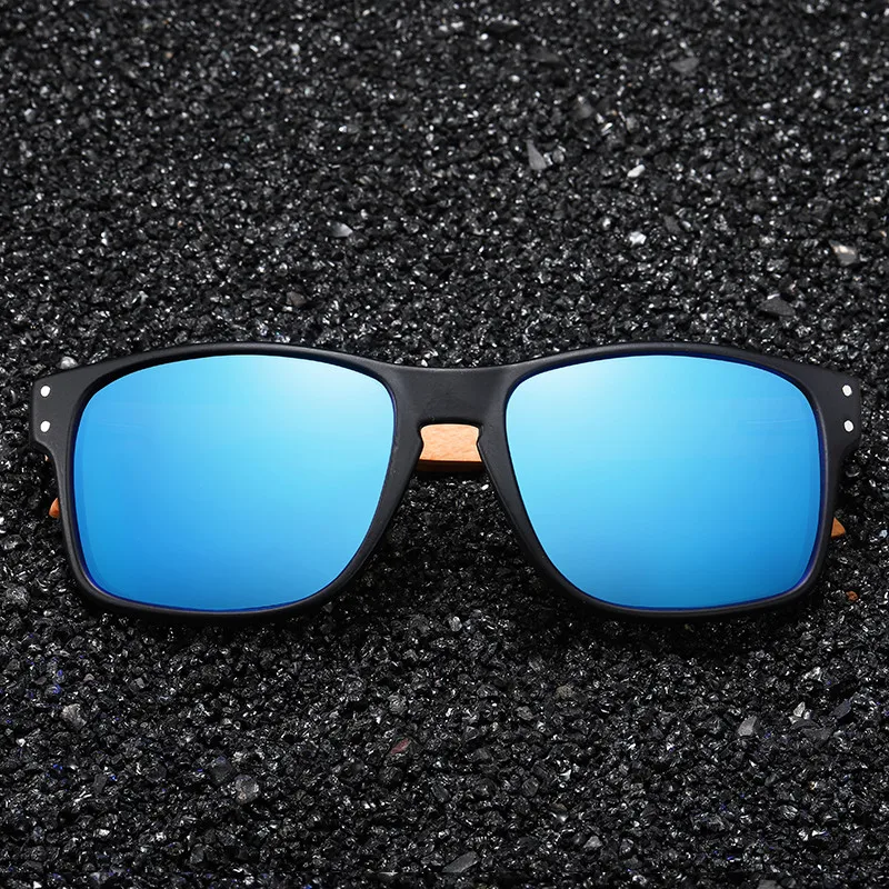 EZREAL Brand Design Beech wood Handmade Sunglasses Men Polarized Eyewear Outdoor Driving Sun Glasses Reinforced Hinge