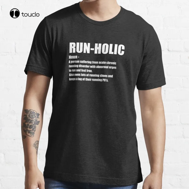 

Новинка, забавная футболка для бега Holic Noun, хлопковая Футболка S-5XL