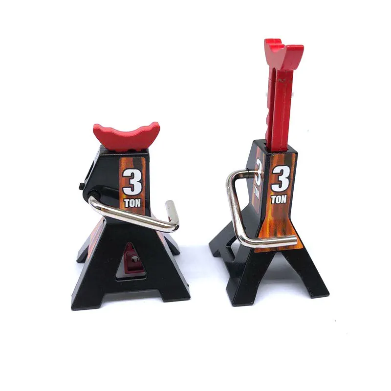 

ELOS-2Pcs Metal 3 Ton Mini Jack Stands Height Adjustable Repairing Tool for 1/10 RC Crawler Truck Trx-4 Trx4 Axial SCX10