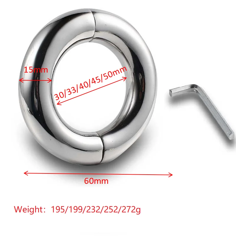 Dia 30/33/40/45/50mm Stainless Steel Pendant Ball Stretcher Cock ring Metal chastity device sex Toys for Men Scrotum Restraint | Красота и
