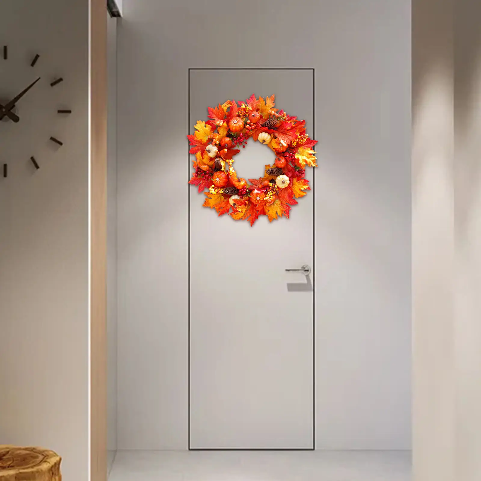 

Осенний урожай Гирлянда Венок 24 дюйма Дверь Декор День благодарения праздник