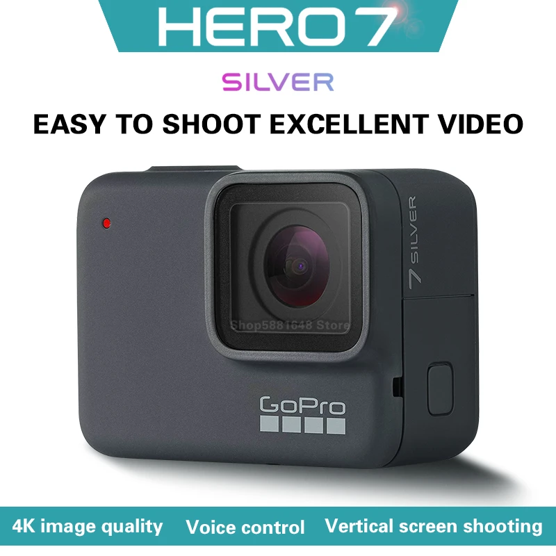 

GoPro hero 7 silver 4k30 frame vertical camera HD anti shake WiFi connection cycling skiing Extreme Sports Camera