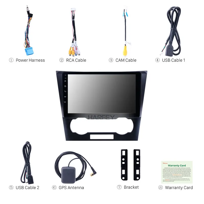 Harfey 9 inch car GPS Radio for Chevy Chevrolet Epica 2007-2012 Android 9.1 HD Touchscreen WIFI Bluetooth support SWC Carplay | Автомобили