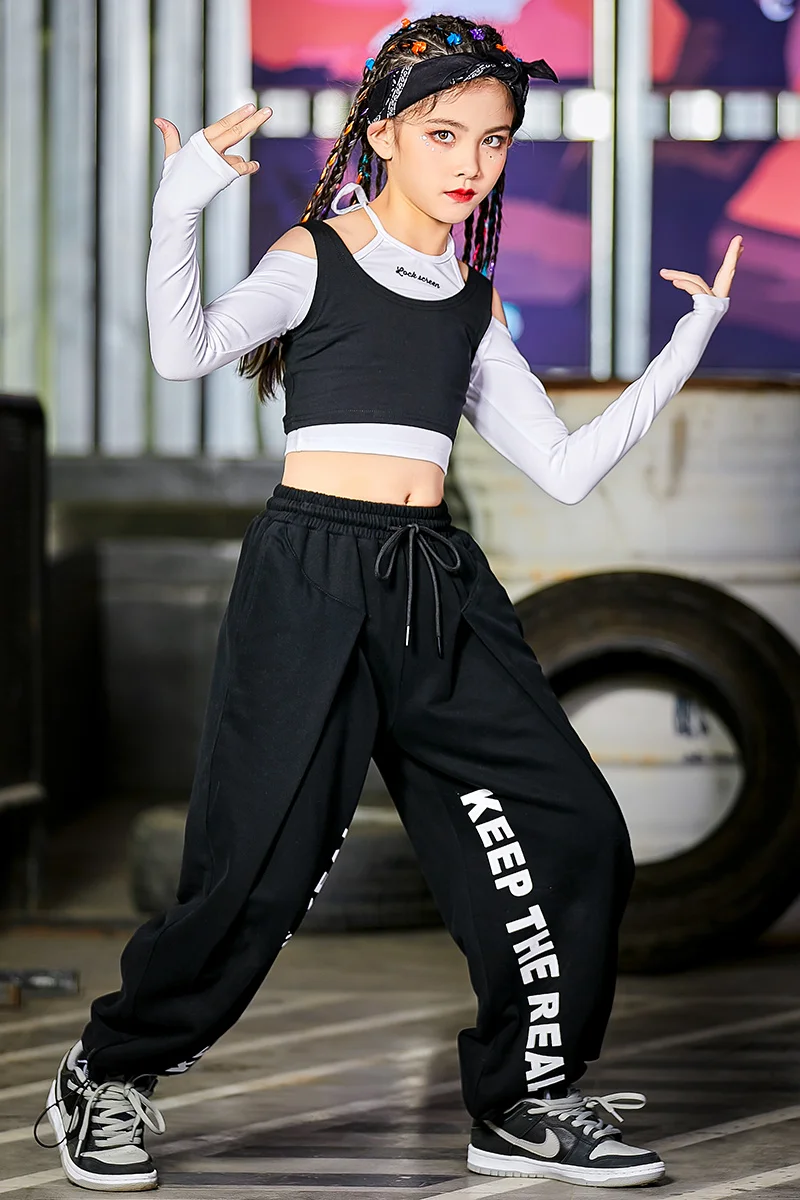 

Baby Girls Jazz Dance Costumes Children's Trendy Street Dance Practice Clothes Set Girls Hip Hop Costumes Trendy Clothes Cool