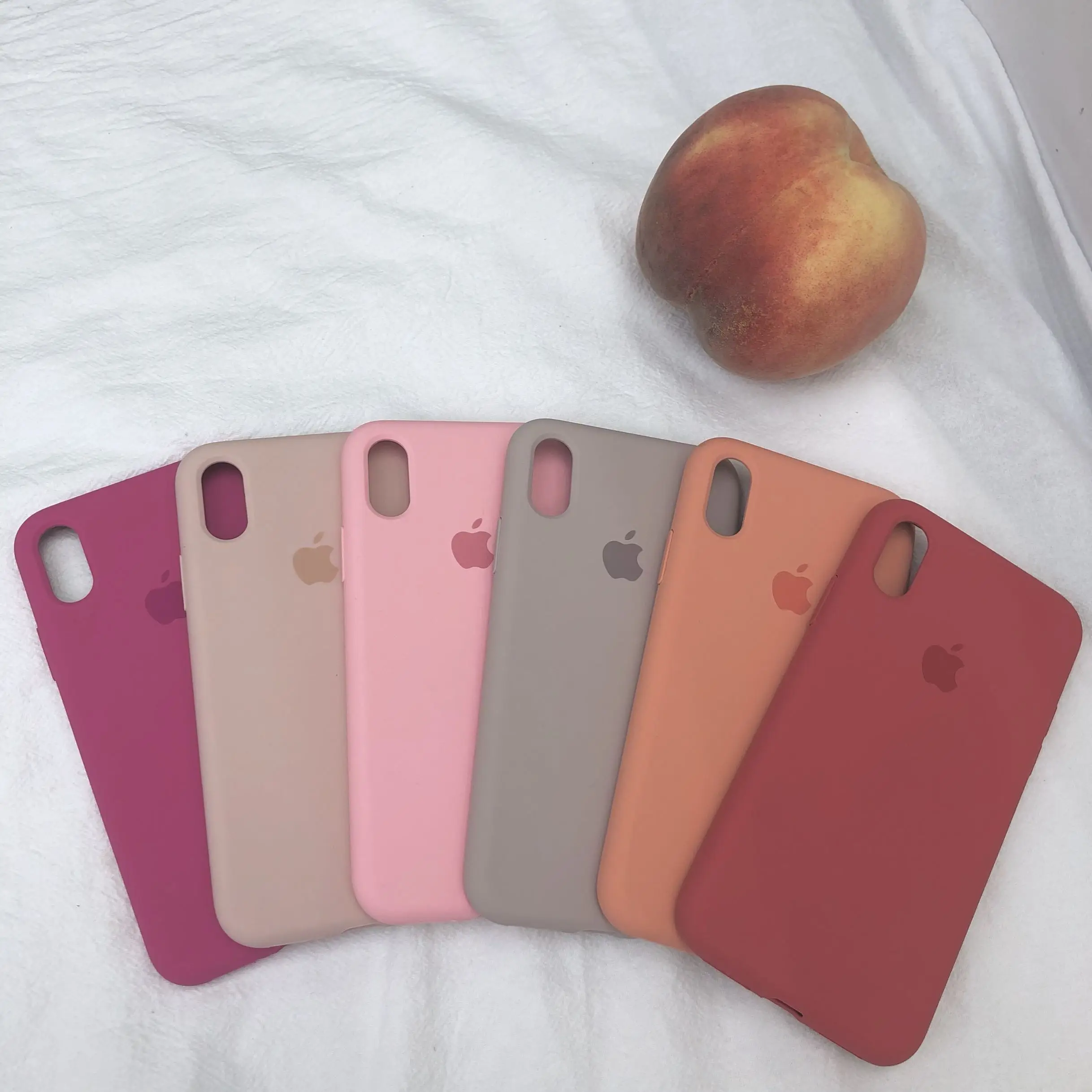 Чехол для телефона iPhone 6S 7 8Plus X XR XS Max мягкая Жидкая силиконовая Девичья розовая