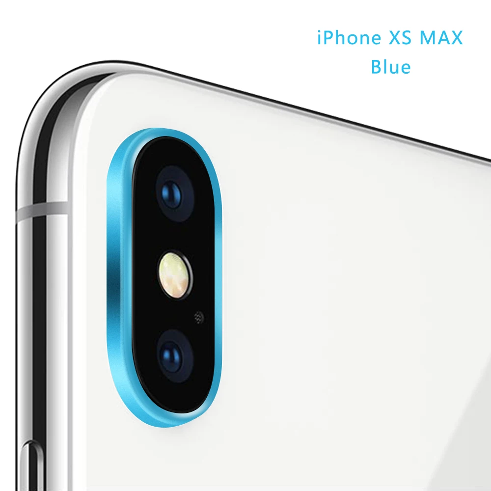 Защитный чехол для задней камеры 1 шт. с кольцом для iPhone XR/XSM серии защита смартфона аксессуары - Цвет: Xs and Max blue