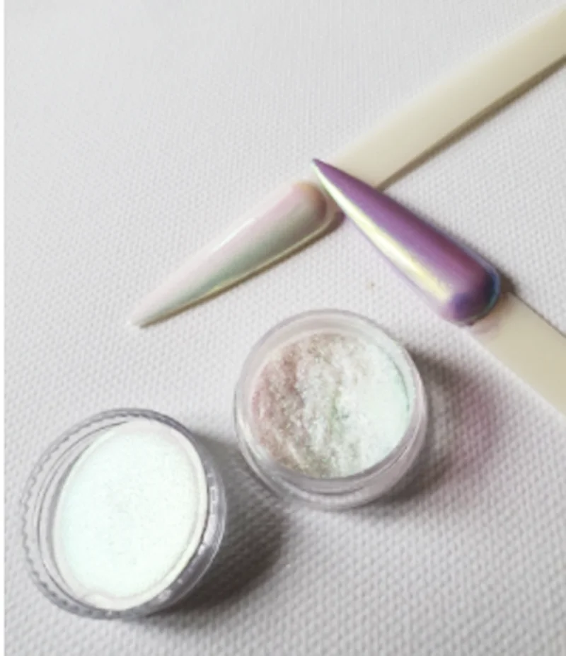 1 баночка хромированный Блестящий светильник дневного света 80 мкм перламутровая