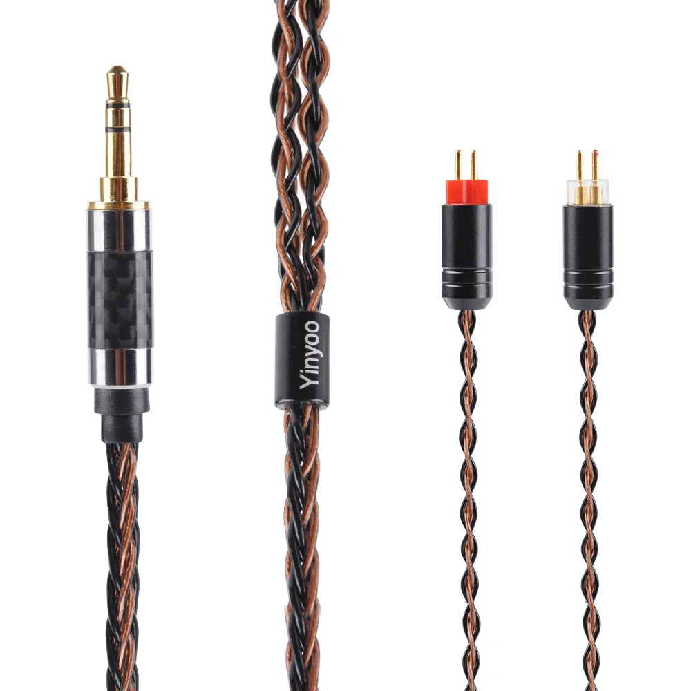 Yinyoo 3,5/4,4/2,5 мм сбалансированный MMCX для Shure SE215 se535 se846 2Pin 8 ядер посеребренный кабель для наушников для ZS10 AS10 ZSN для TRN