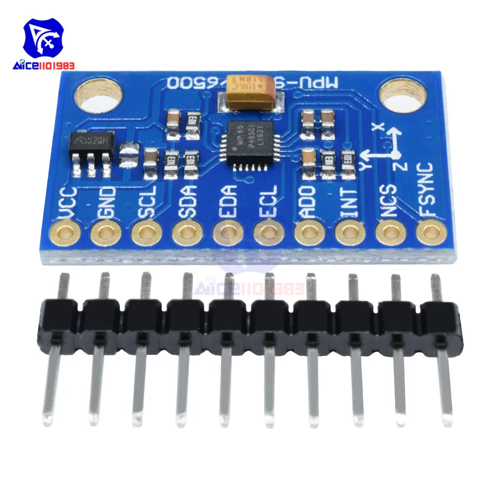 Diymore GY-6500/9250 IIC I2C SPI 6-осевой гироскоп акселерометр сенсорный модуль для Arduino