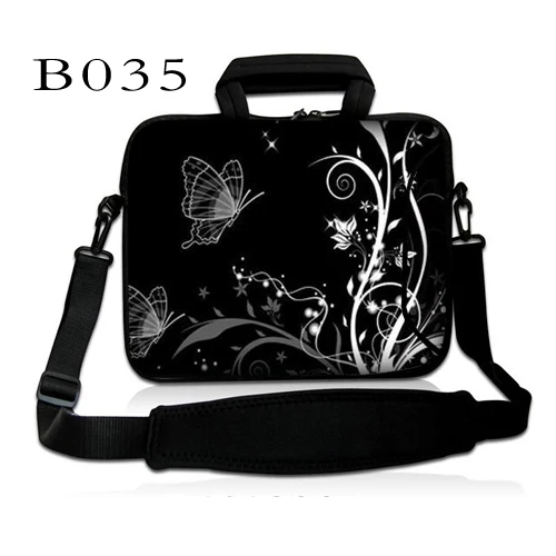 

Black Flower Laptop Bag for Laptop 11"12" 13" 14" 15.6" Geometric Case For MacBook Air/Pro 13.3",15.4" Shoulder Bag