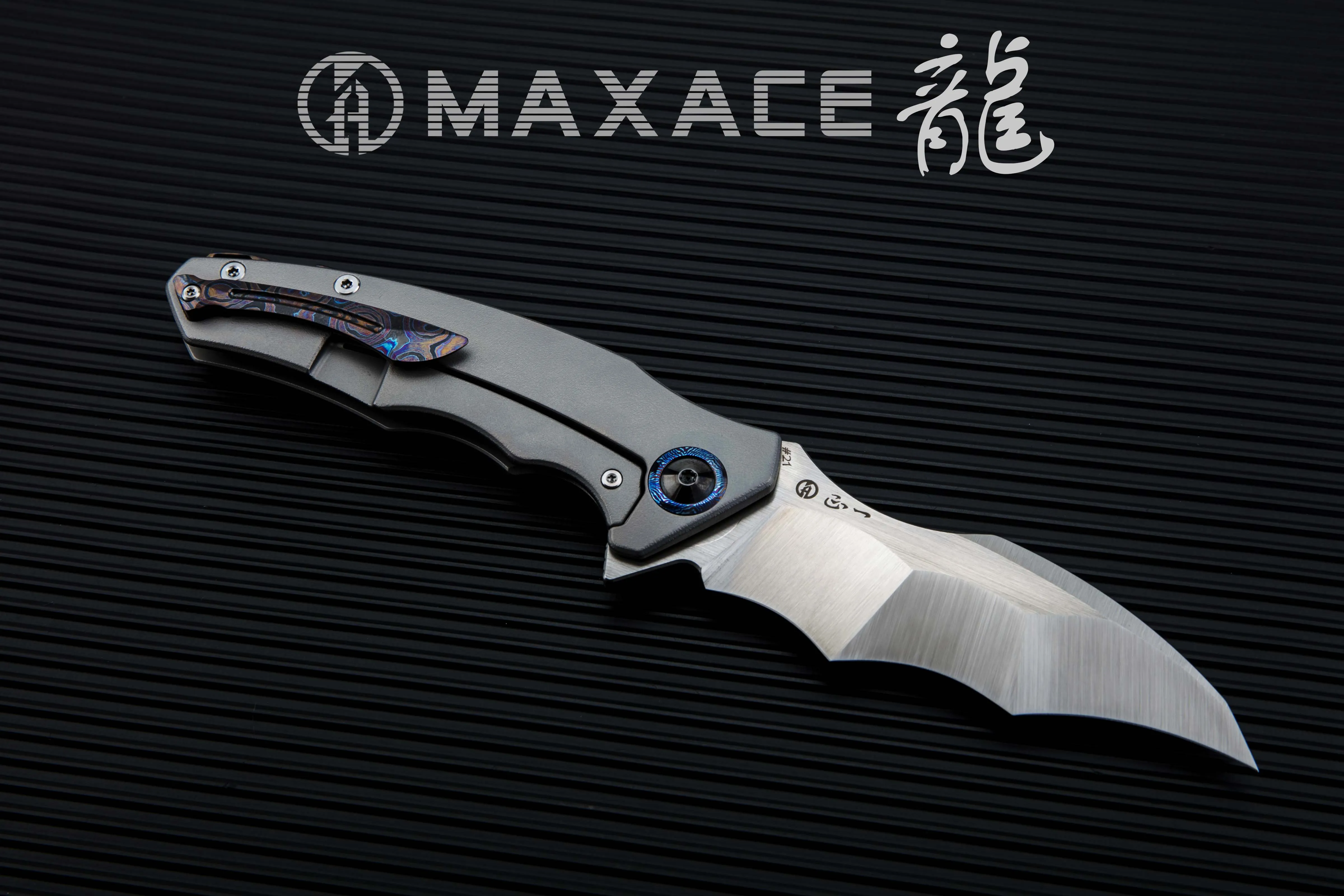 MAXACE Legend о нож дракон M390 стальное лезвие титановая ручка Zicronium timascom|Уличные