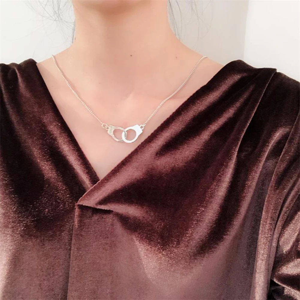 Винтажное креативное панк письмо свобода ммall наручники ожерелья для женщин