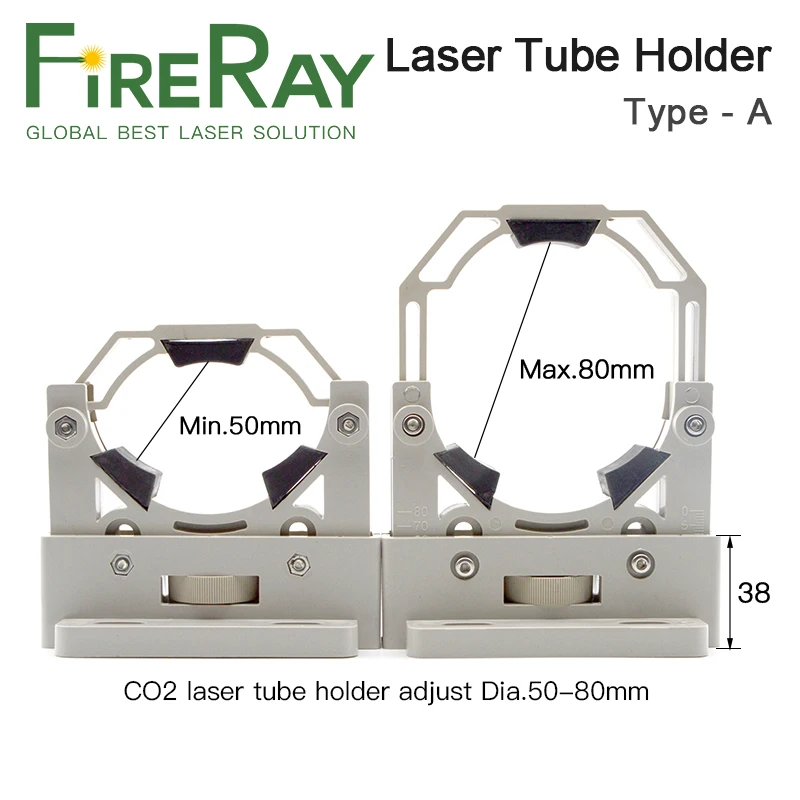 Держатель для лазерной трубки Co2 FireRay регулируемый держатель диаметром 50 80 мм