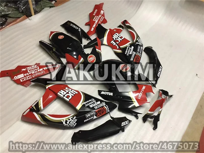 YAKUKIM ABS Инжекционный обтекатель наборы для GSXR600 GSXR750 2008 2009 2010 Корпус мотоцикла GSXR 600