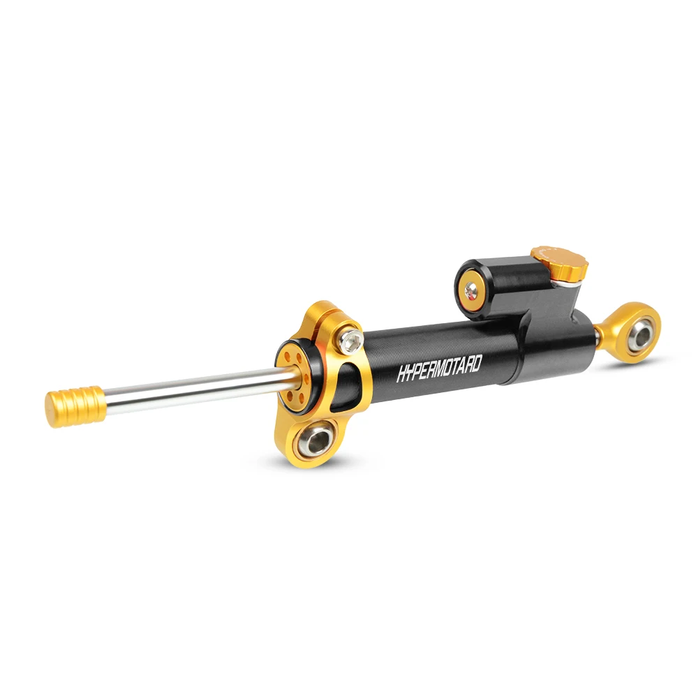 gold and black Мотоцикл cnc Универсальный стабилизатор амортизатор рулевого механизма Монтажный кронштейн для DUCATI HYPERMOTARD 821 939 SP 2013 - Цвет: gold and black
