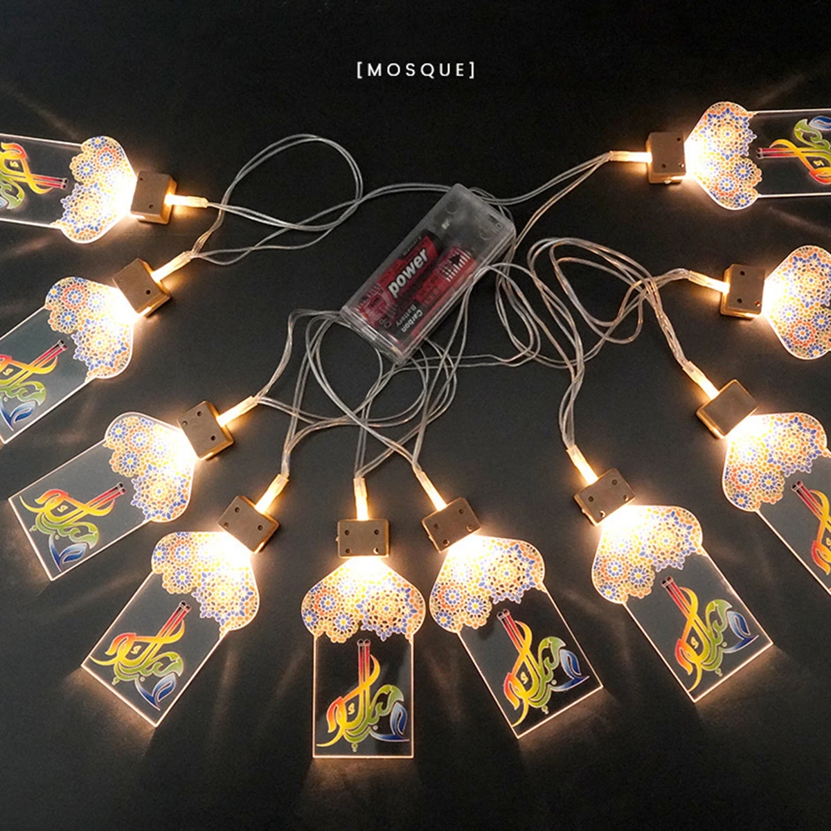 

LED Eid Mubarak Accessories Ramadan Decorations Night Lights Gifts Muslim Party Favors New Year 2021 Festival Party Supplies DIY