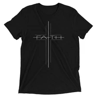 summer tumblr fashion unisex ladies short sleeve o neck faith cross printed inspirational t shirts gift shirts tees