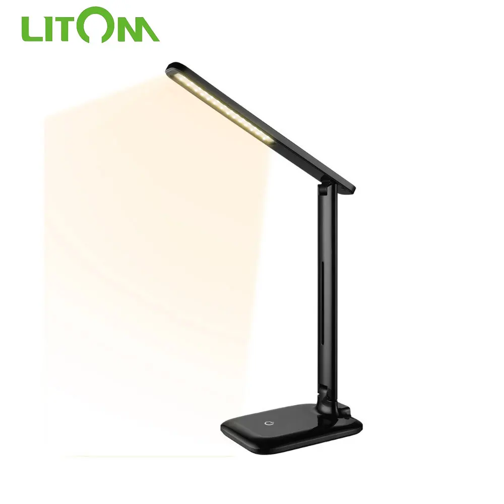LITOM 42 Светодиодная настольная лампа для чтения портативная сенсорная Складная