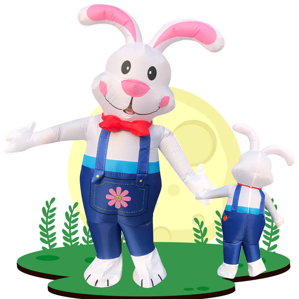 Новый надувной костюм с милым кроликом для взрослых карнавал косплей вечеринка