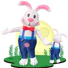 Новый надувной костюм с милым кроликом для взрослых, карнавал, косплей, вечеринка, маскарадный костюм кролика, костюм-талисман на Хэллоуин для мужчин и женщин