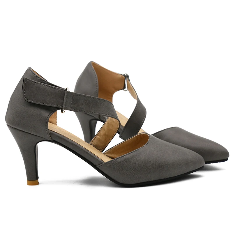 

High Heels Women Pumps Silk Pointed Toe Wedding Shoes Women Buckle Strap Party Shoes Women Summer Black Heels