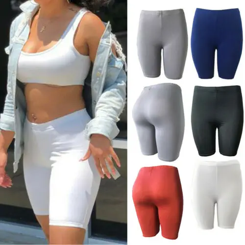

Womens Summer Fitness Half High Waist Quick Dry Skinny Bike Shorts Tight Short Black Red Gray Slim Korean Sport Shorts hirigin