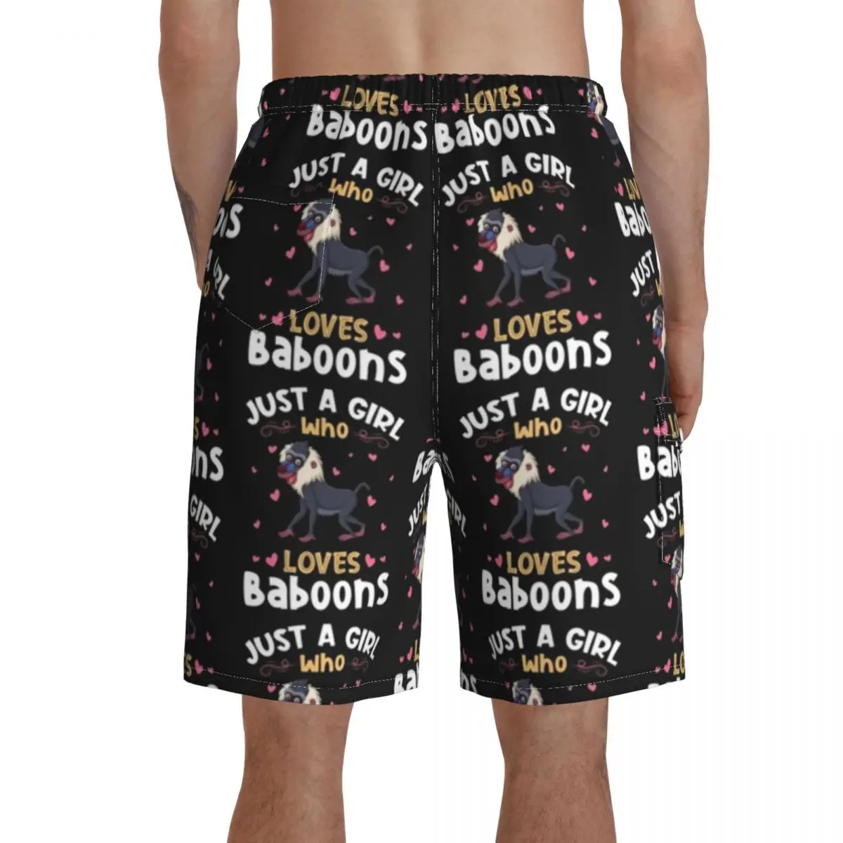 

Monkey Board Shorts Polyester Swimming Trunks Beach Funny Men Swim Trunks