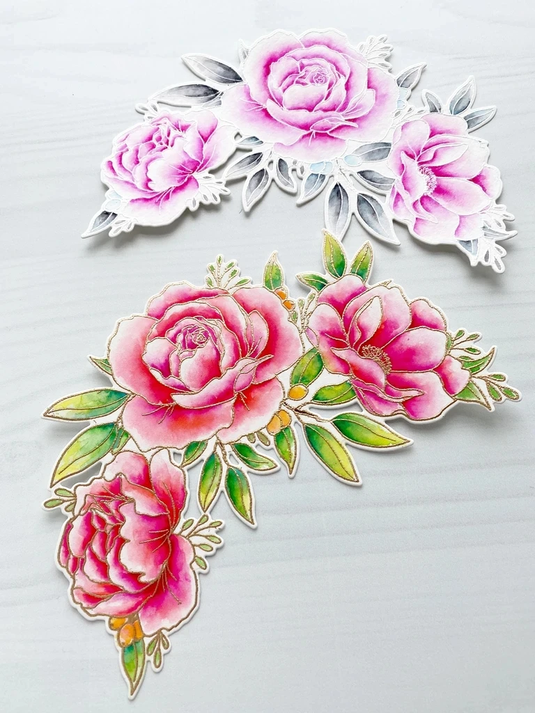

Metal Cutting Dies and stamp beautiful flower card Scrapbooking Stencil Cut Die For DIY Card Crafts Handmade