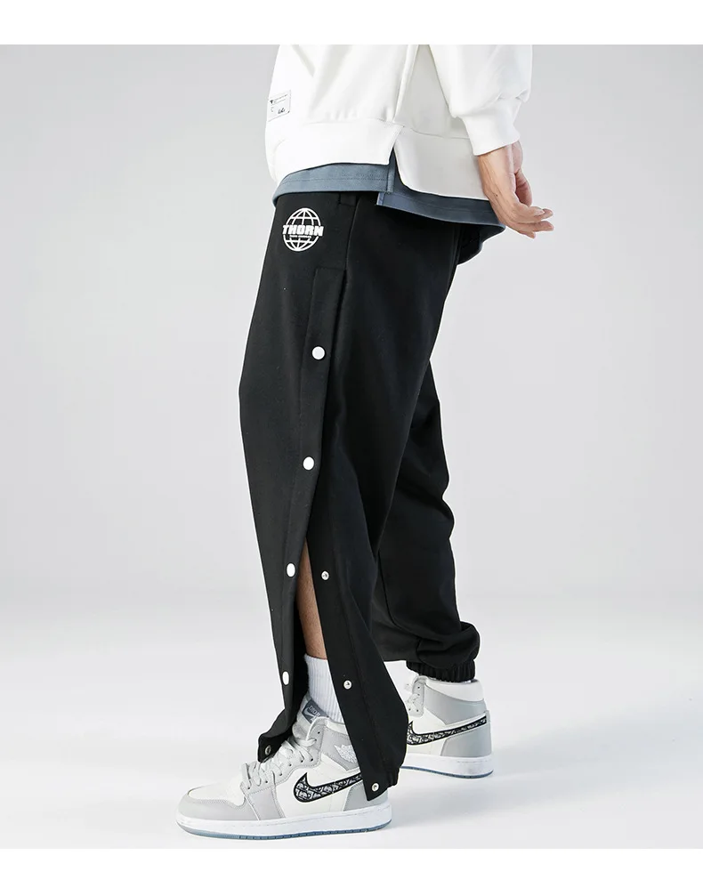 

Korean road Japanese men's wear 2021 autumn and winter new sports casual pants men's trend loose drape breasted pants