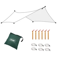 hexagon outdoor tarp waterproof with rope pegs camping sun shelter tourist garden beach shade sail sunshade canopy awning tent