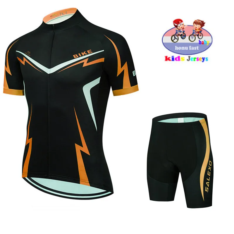 

Children's cycling wear kids short-sleeved cycling wear suit quick-drying breathable summer sportswear for children 2021 New