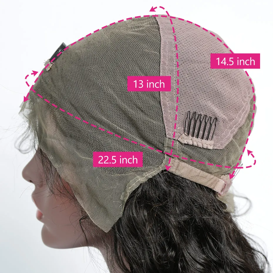 Парики Liweike из человеческих волос волнистые полностью кружевные Remy