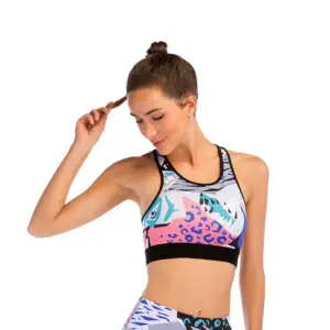 Fashion Push-Up Vest Female Active Yoga Tops Cody Lundin Digital Print Sport Bra For Women