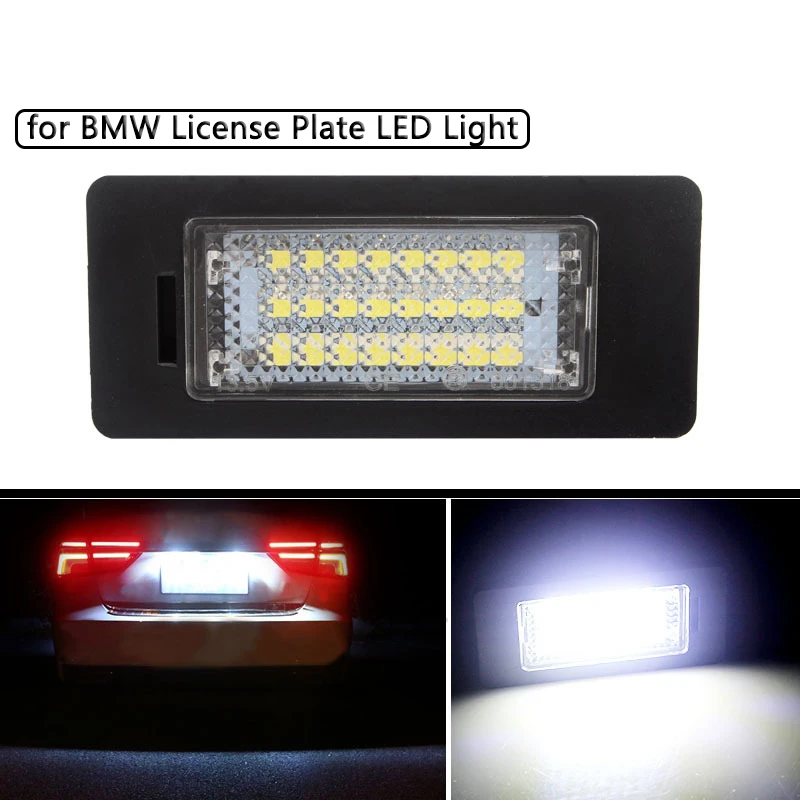 2x Led Car Number License Plate Light Lamp Canbus External Bulbs LED for BMW E82 E88 E90 E92 E93 E39 E60 E70 1997 2000 2003 2010