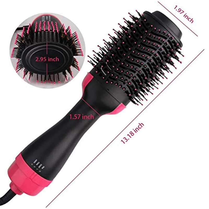 

Hair Dryer Hot Air Brush Styler and Volumizer Hair Straightener Curler Comb Roller One Step Electric Ion Blow Dryer Brush