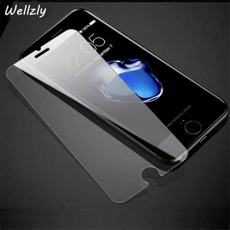 Wellzly 2.5D Закаленное стекло для iphone 7 6 6s X жесткая Защитная пленка экрана защита