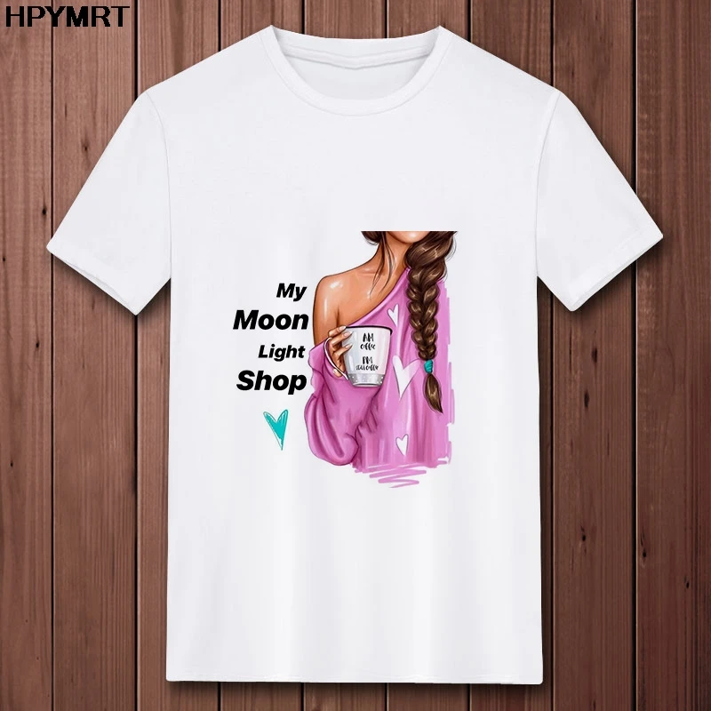 

My Moon Light Shop Fashion Coffee Gril T Shirt Summer Women Tops Casual Female T-Shirts Harajuku tshirt Clothing Short sleeve