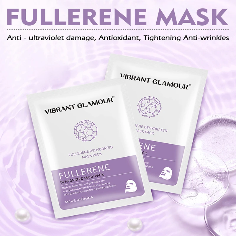 Fullerene Mask Яркая Гламурная маска для лица Гиалуроновая кислота белок Гиалуроновая кислота маска для лица-морщинки акне осветляет черные пятна поднимая кожу - Цвет: Fullerene Mask
