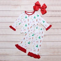 2pcs set pajamas for girls cute floral cotton nightgowns white floral pants fashion childrens outfits for 1 8 years baby