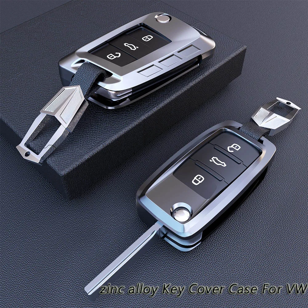 Чехол для ключа из цинкового сплава VW Golf Bora Jetta POLO GOLF Passat Skoda Octavia A5 Fabia SEAT Ibiza Leon