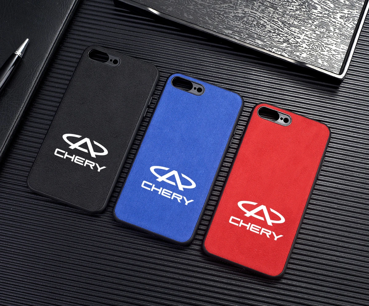 Роскошный замшевый кожаный меховой чехол для IPhone 11 Pro Max X Xs XR 12 Mini 7 8 plus Chery Fulwin QQ Tiggo