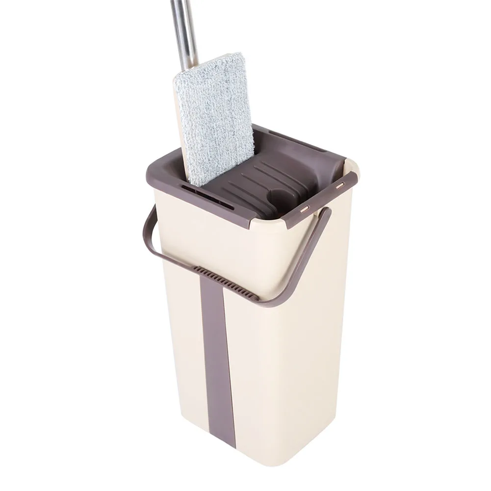 

Portable Easy Washing Bucket Water Storage Container with Self Cleaning Microfiber Mop PadsBucket