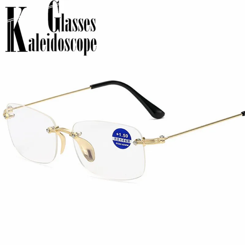 Бифокальные очки для чтения мужчин и женщин без оправы анти-синий светильник