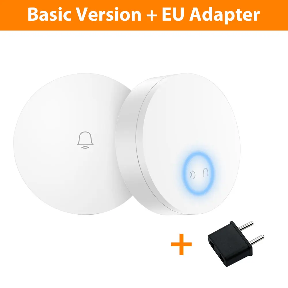 Basic Add EU Plug Xiaomi Mijia Linptech wifi самогенерирующий беспроводной дверной звонок работает с AC 110-240 в приложение Mijia Функция Смарт-управления памятью - Цвет: Basic Add EU Plug