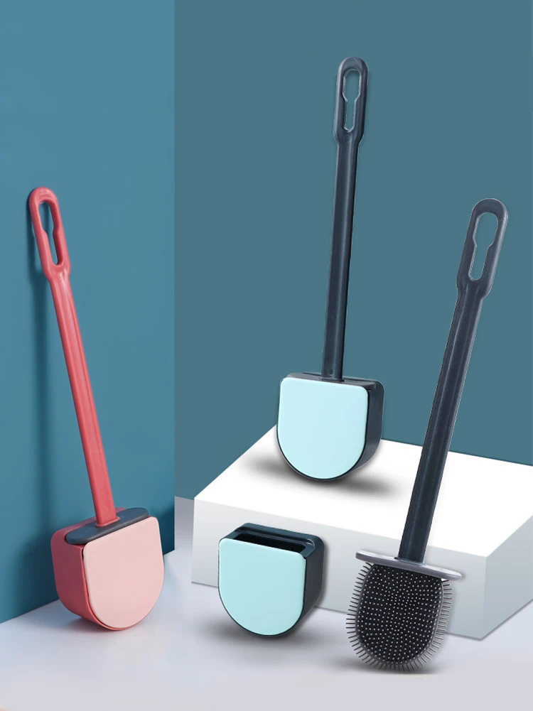 

Environmental Protection U-Type Silicone Toilet Brush Household WC Accessories Wall Hanging No Dead Angle Efficient Cleaning