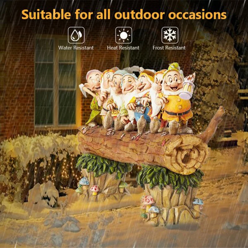 

Creative Cute Resin Dwarf Handmade Seven Dwarf Trees Gnome Decorate For The Garden Home Decor Office Father's Day Gift