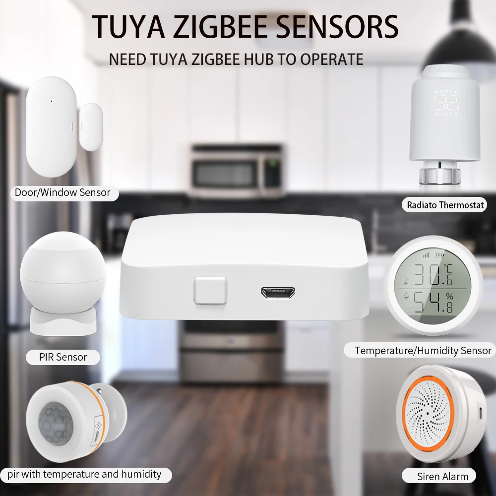 Термостатический клапан радиатора Tuya Smart ZigBee программируемый привод с