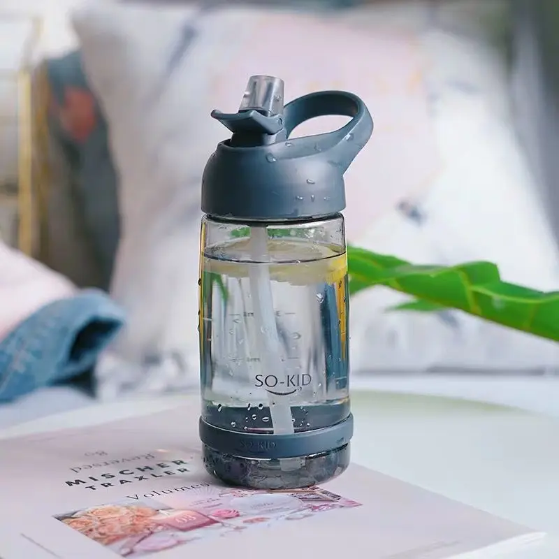 

Plastic water cup portable summer fall proof Korean sports straw cup adult net red simple cup creative personality trend